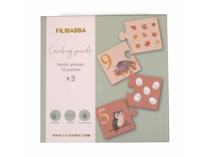 FILIBABBA DETSKÉ PUZZLE S ČÍSLAMI – SEVERSKÉ ZVIERATKÁ