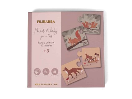 FILIBABBA PUZZLE RODIČ A DIEŤA – SEVERSKÉ ZVIERATKÁ