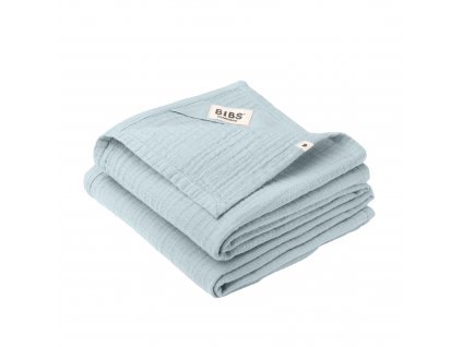 BIBS muselinove plienky z BIO bavlny 2ks BabyBlue 9402231 5713795242139