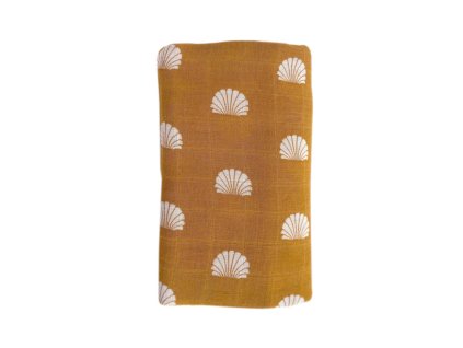 ob designs muselinova plenka 120x120 ginger shell print