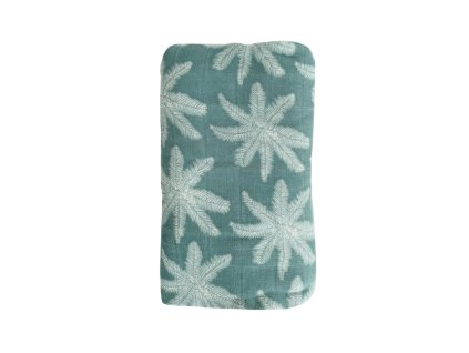 ob designs muselinova plenka 120x120 ocean palm print