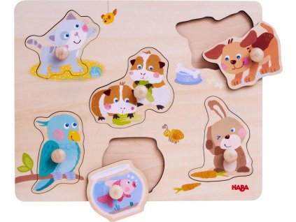 Haba Drevené vkladacie puzzle Domáce zvieratá