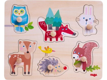 Haba Drevené vkladacie puzzle Lesné zvieratá