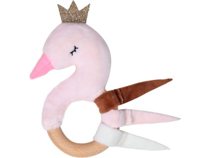 tryco kousatko s drevenym krouzkem swan ivy