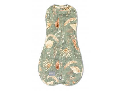 Zavinovačka Sleepee First Step Swaddle s čIapočkou zdarma Bohemian Green