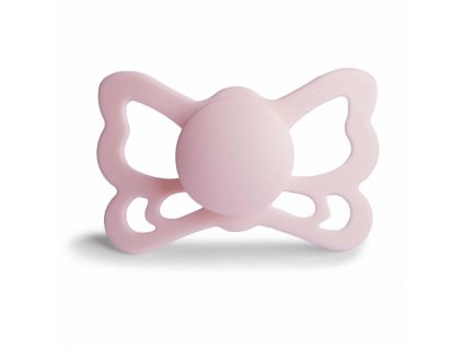 ANATOMICKÝ CUMLÍK FRIGG BUTTERFLY WHITE LILAC, 6-18M, SILIKÓN