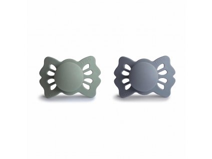 DVOJBALENIE SYMETRICKÝCH CUMLÍKOV FRIGG LUCKY SAGE/ GREAT GRAY, 0-6M, SILIKÓN