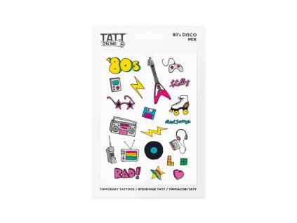 TATTonMe Vodeodolné dočasné tetovačky 80 roky Disco mix