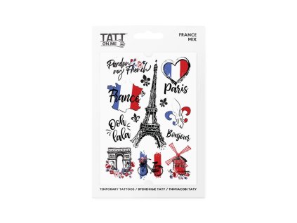 TATTonMe Vodeodolné dočasné tetovačky Francúzsko mix