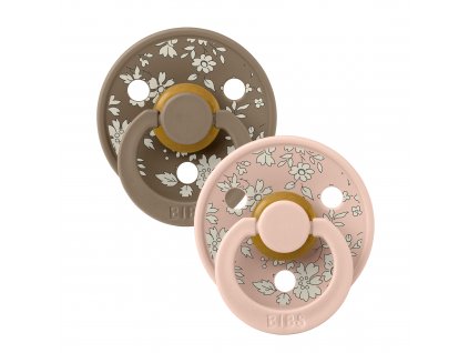 BIBSxLIBERTY Colour cumliky z prirodneho kaucuku 2ks Blush DarkOak