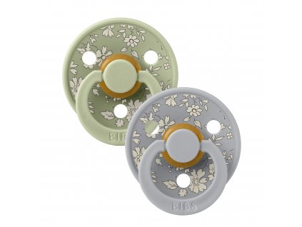 BIBSxLIBERTY Colour cumliky z prirodneho kaucuku 2ks Cloud Sage