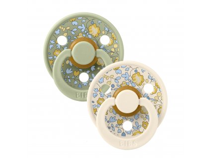 BIBSxLIBERTY Colour cumliky z prirodneho kaucuku 2ks Ivory Sage