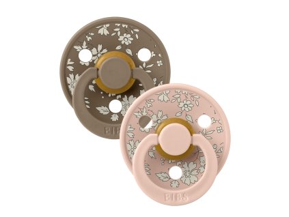 BIBSxLIBERTY Colour cumliky z prirodneho kaucuku 2ks Blush DarkOak