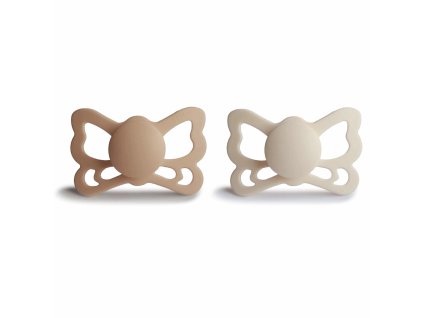 DVOJBALENIE ANATOMICKÝCH CUMLÍKOV FRIGG BUTTERFLY SILKY SATIN/ CREAM, 6-18M, SILIKÓN