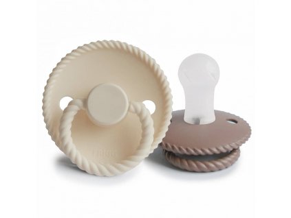 DVOJBALENIE CUMLÍKOV FRIGG ROPE CREAM/ SEPIA, 0-6M, SILIKÓN