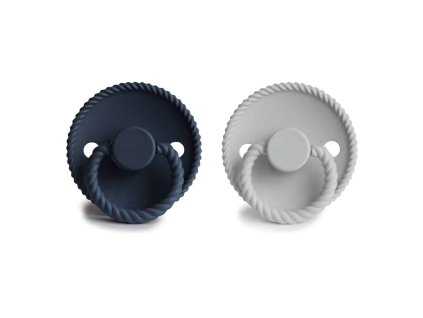 DVOJBALENIE CUMLÍKOV FRIGG ROPE SILVER GRAY/ DARK NAVY, 0-6M, SILIKÓN
