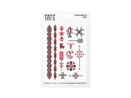 TATTonMe Vodeodolné dočasné tetovačky Ľudové vzory mix