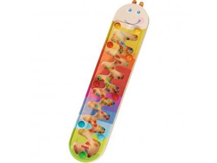 Haba Drevený hudobný nástroj pre deti Padajúci dážď farebná húsenička od 2 rokov