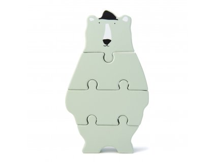 Drevené puzzle zvieratko - Mr. Polar Bear