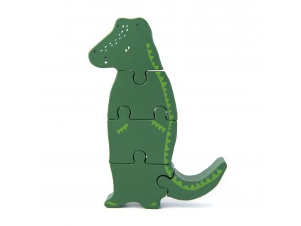 Drevené puzzle zvieratko - Mr. Crocodile