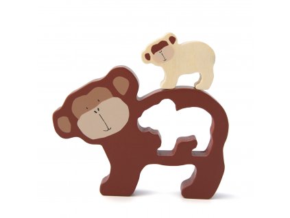 Drevené detské puzzle - Mr. Monkey