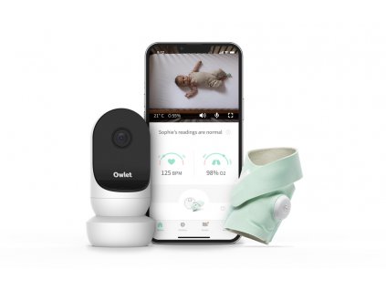 OWLET Ponožka inteligentná Owlet Smart Sock 3 a Kamera Owlet Cam 2 - svetlo zelená