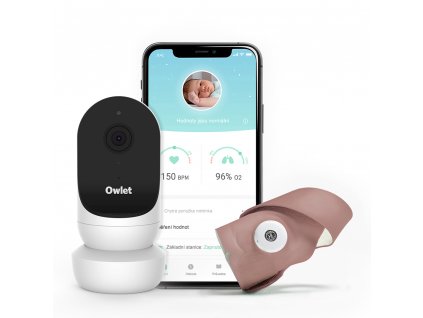 OWLET Ponožka inteligentná Owlet Smart Sock 3 a kamera Owlet Cam 2 Dusty rose