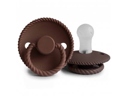 OKRÚHLY CUMLÍK FRIGG ROPE COCOA, 0-6M, SILIKÓN