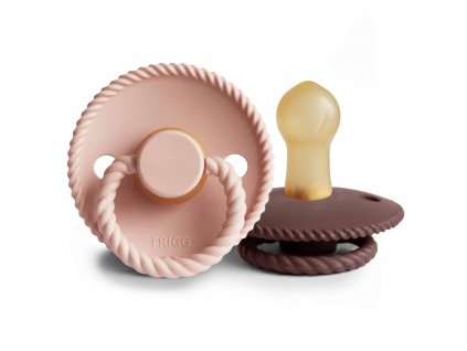 DVOJBALENIE CUMLÍKOV FRIGG ROPE BLUSH/ COCOA, 0-6M, KAUČUK