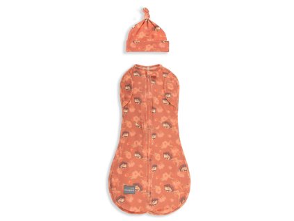 Zavinovačka Sleepee Second Step Swaddle s čepičkou zdarma Vintage Animals Amaranth