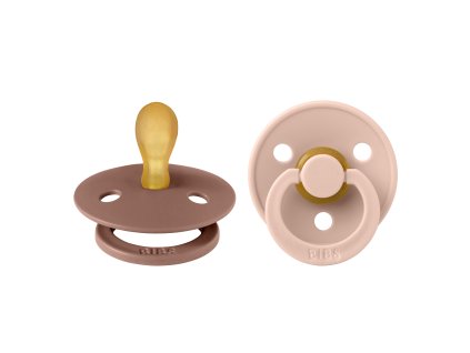 BIBS Colour symetricke cumliky z prirodneho kaucuku 2ks velkost 1 Woodchuck Blush 2121421 5713795242542