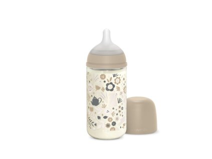 SUAVINEX | Fľaša sklo WONDERLAND 240 ml fyziologická SX PRO +3 MF - LIBERTY KRÉMOVÁ