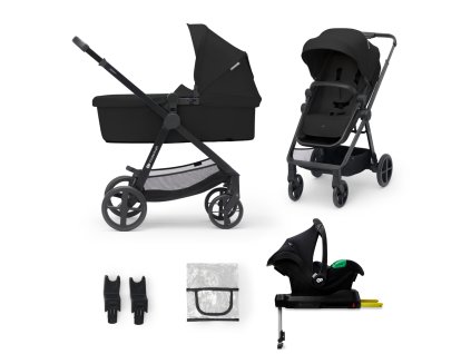 KINDERKRAFT Kočík kombinovaný 4v1 Newly Classic Black + Mink PRO
