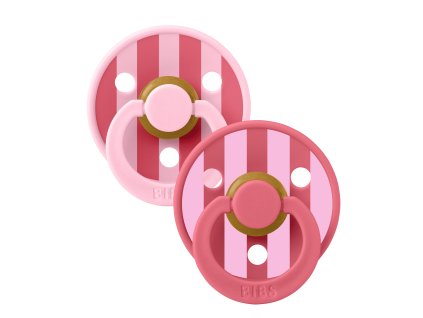 BIBS Studio Collection Colour cumliky z prirodneho kaucuku velkost 1 Block BabyPinkCoralMix 11022101 5713795267583 II