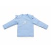 Plavecké tričko dlhý rukáv Daisies Blue veľ. 98/104