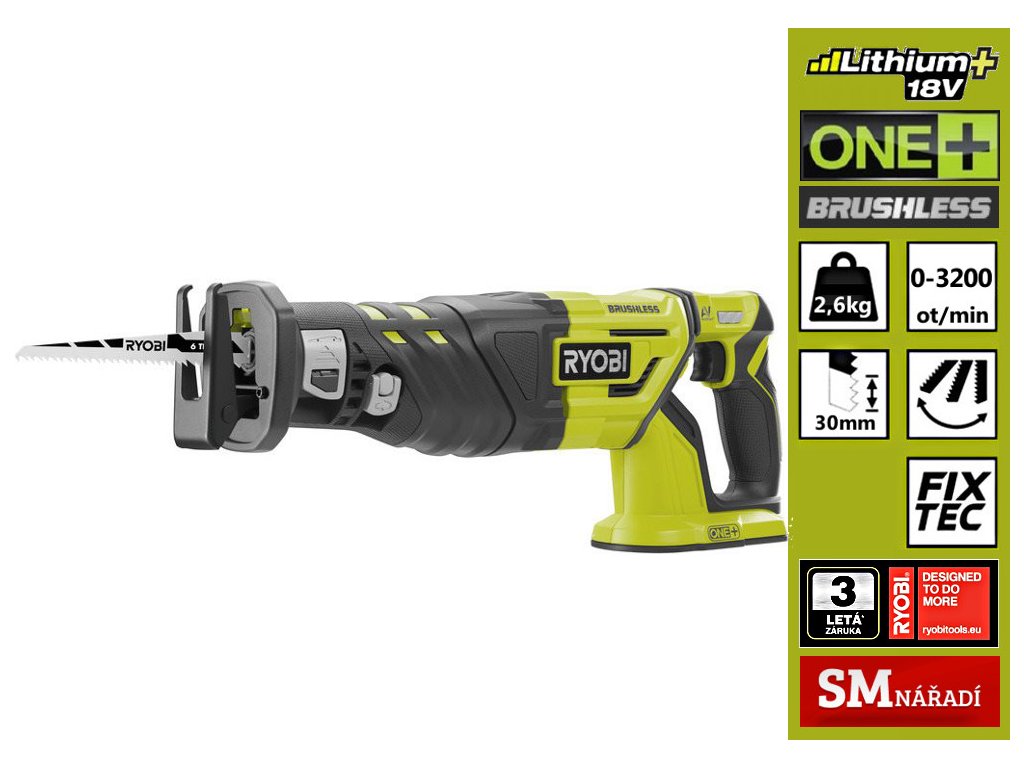 RYOBI R18RS7 0 Aku avlov pila bezuhl kov ONE 18V bez aku a