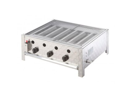 MEVA RASCAL GP15002 Plynový gril profi 10kW, 3x hořák, nerez, piezzo