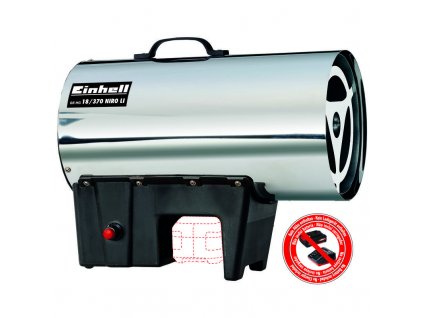 Einhell Heating GE-HG 18/370 Niro Li-Solo D/AT Horkovzdušná aku turbína 37kW