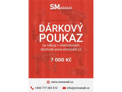 SMnářadí Elektronický dárkový poukaz 7 000 Kč