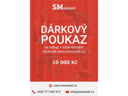 SMnářadí Elektronický dárkový poukaz 10 000 Kč