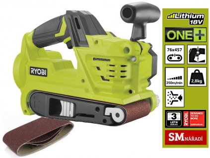 Ryobi R18BS-0 Aku pásová bruska ONE+ 18V, pás 76x457mm, bez aku a nabíječky