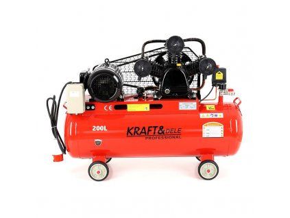 Kraft & Dele KD408 Olejový třípístový kompresor 4,8kW, 400V, 200l, 8bar