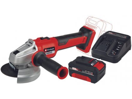 Einhell AXXIO 18/125Q Úhlová bezuhlíková aku bruska, 18V, 125mm,1x 4,0Ah,1x nabíječka