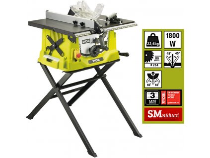 Ryobi RTS 1800S G Stolová pila 1 800W, 254mm, TTC 48zb, stojan