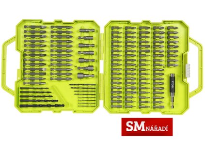 Ryobi RAK127DDSD, 127ks Sada bitů, vrtáků a hlavic, magnetický nástavec, plastové pouzdro
