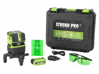 Strend Pro HP-NT411G, 4V+1H, Laser zelený,30/60m,základna 360 °,1xaku 5,2Ah,nabíječka,kufr