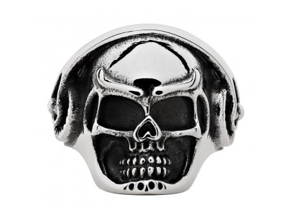 45215 Prsten Zippo Headphone Skull Ring vel.70