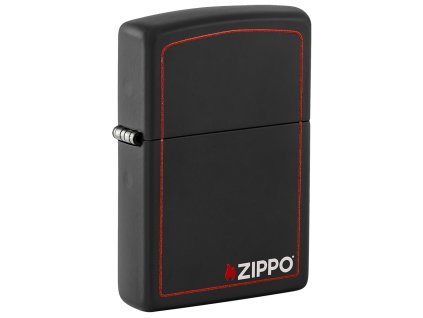 Zapalovač Zippo 26117 Black Matte with Zippo & Border