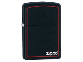 Zapalovač Zippo 26117 Black Matte with Zippo & Border