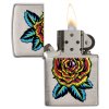Zippo 21014 Flower Tattoo otevřený